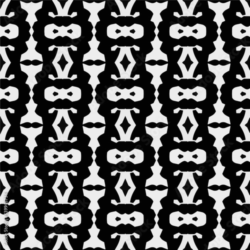White background with black pattern. Seamless texture for fashion, textile design,  on wall paper, wrapping paper, fabrics and home decor. Simple repeat pattern.