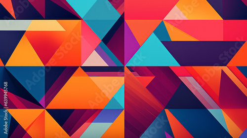 Abstract geometric patterns in vivid colors