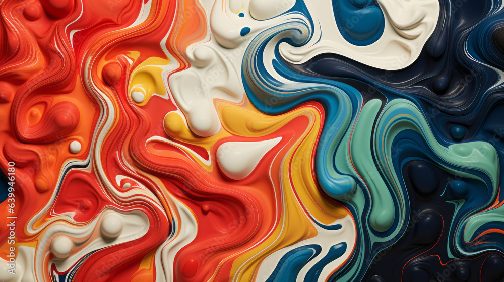 Abstract patterns created from spilled paint