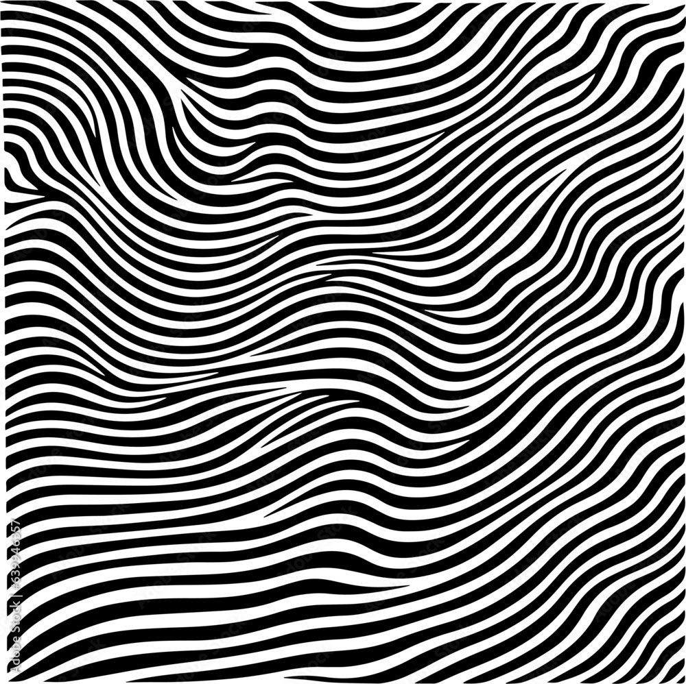 Abstract striped textured background, optical illusion. Lines tile vector illustration.