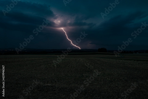 lightning in the field