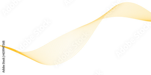 Abstract wavy lines flowing curve golden gradient color on transparent background. Abstract white background colorful lines. modern wavy stripes on white background isolated.