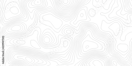 Topographic map background geographic line map with seamless ornament design. The black on white contours vector topography stylized height of the lines map.