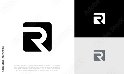 Initials R logo design. Initial Letter Logo. Innovative high tech logo template. 