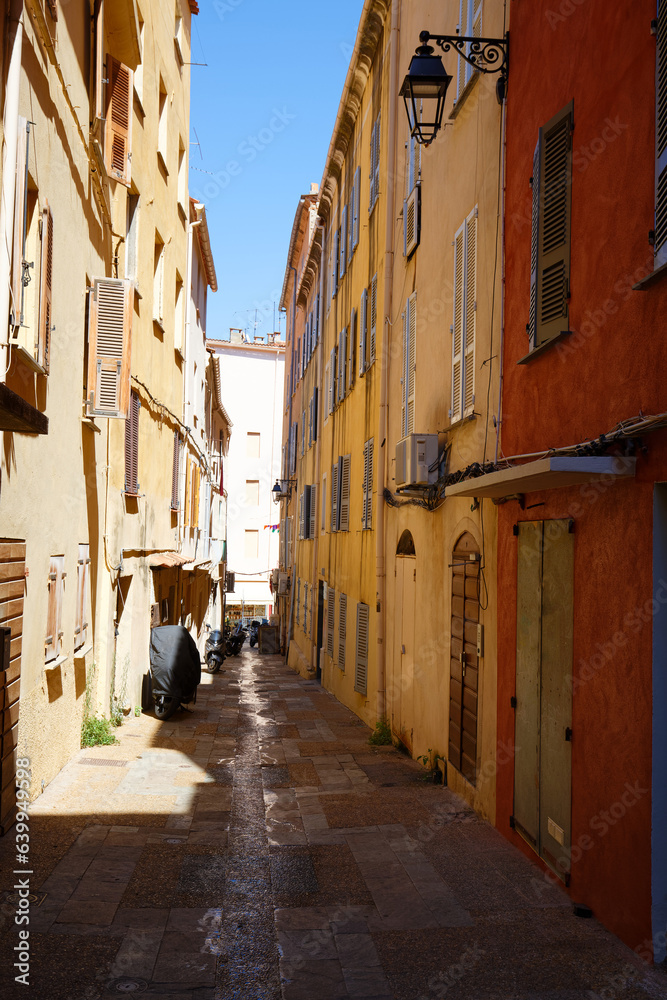 A view of typical houses in Ajaccio , capital of South Corsica island.