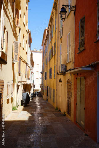 A view of typical houses in Ajaccio   capital of South Corsica island.