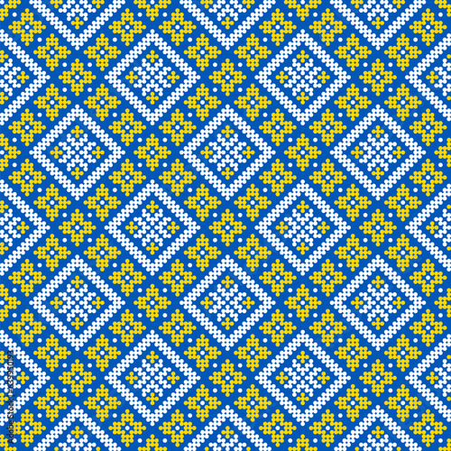 Seamless pattern of Ukrainian ornament in ethnic style  identity  vyshyvanka  embroidery for print clothes  websites  banners  poster. Vector illustration background