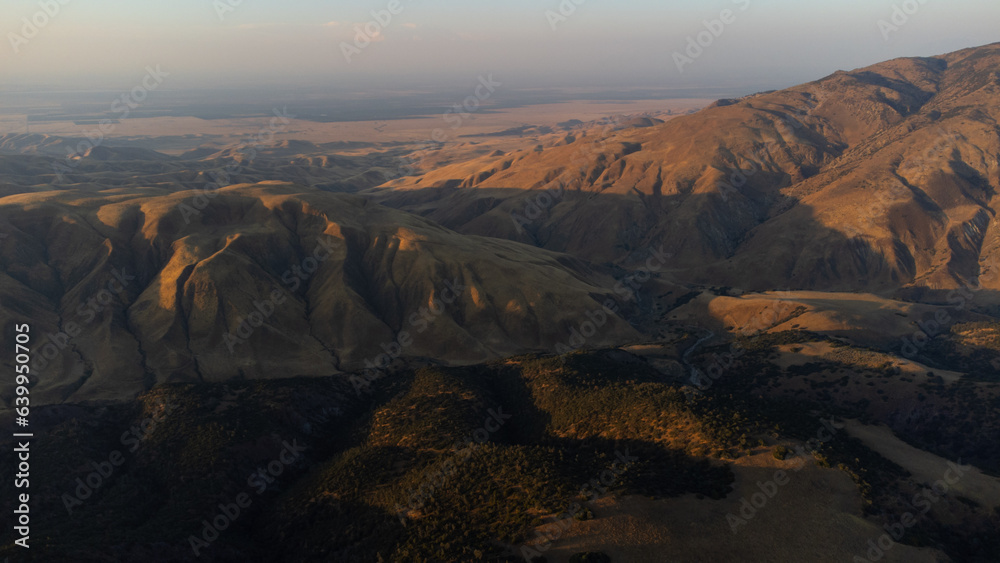 Sunset in Southern San Joaquin Valley Mountains, Kern County, California