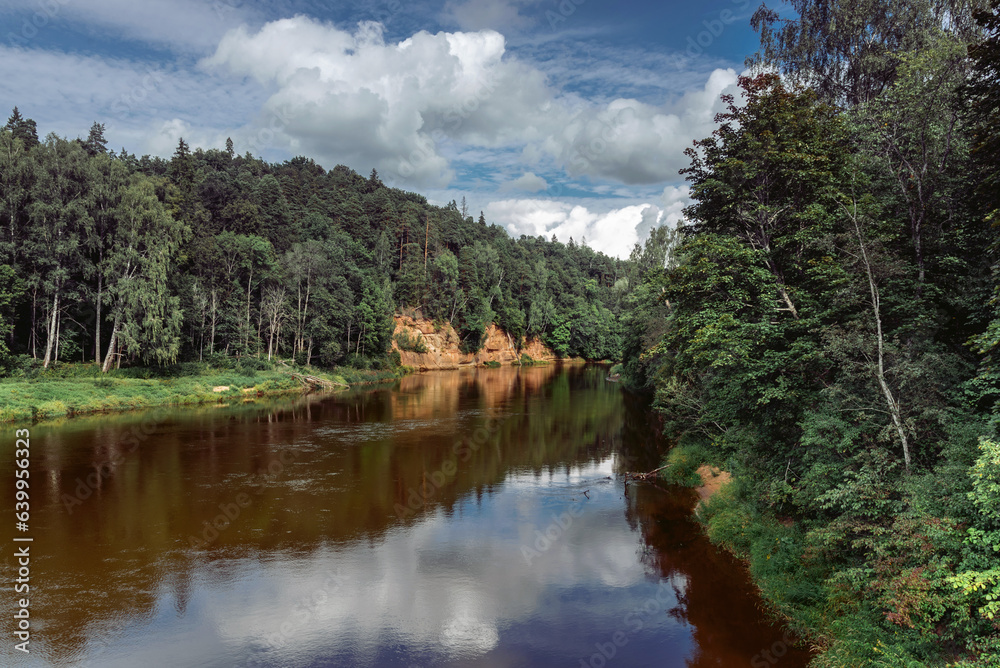 Landscape view of red sandstone 