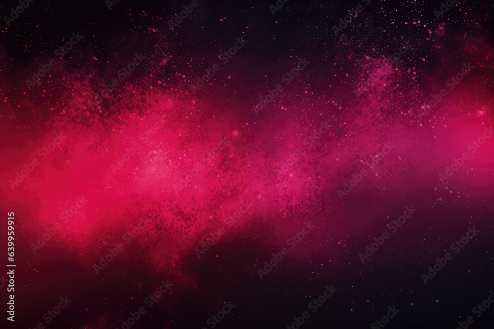 Glowing pink red magenta black grainy gradient background