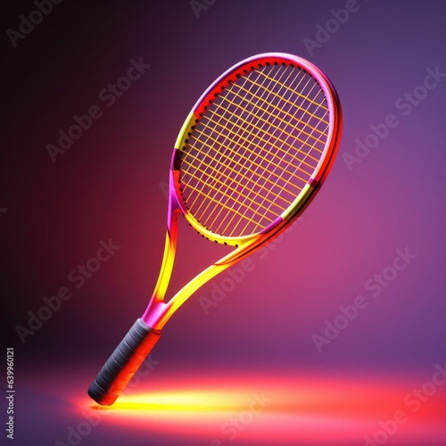 3d rendering of an isolated tennis racket © DailyLifeImages