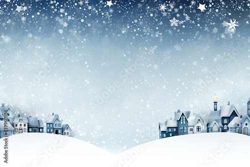 Cute merry christmas postcard design illustration