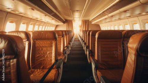 the row seat in the airplane