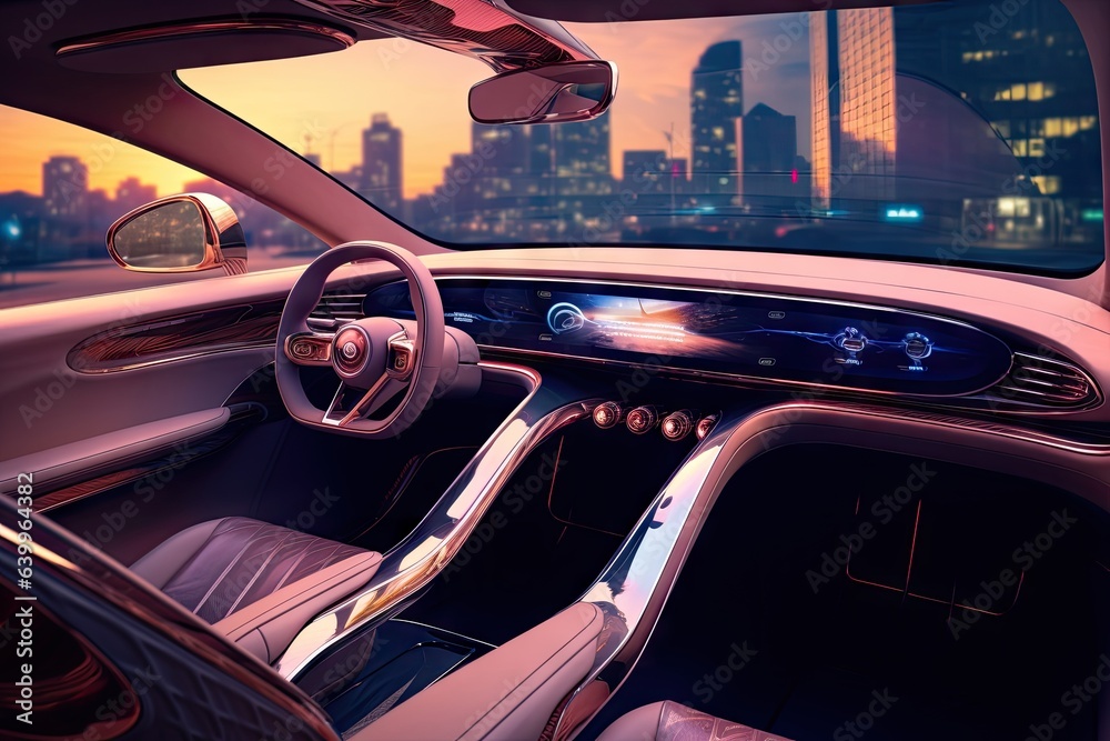 a futuristic modern luxury concept automotive vehicle car interior design