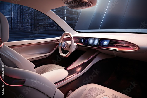 a futuristic modern luxury concept automotive vehicle car interior design photo