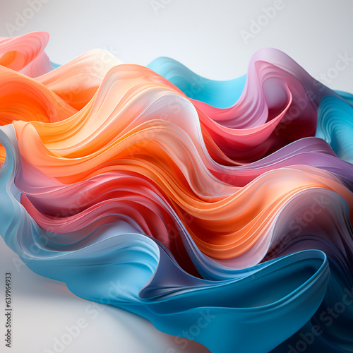 Abstract background in the form of gradient silk waves. High quality illustration