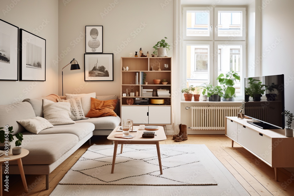 Television put on wood table, background white wall. Television put on wood table, background white wall.