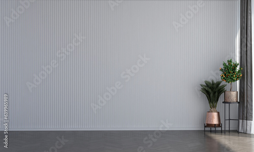 Fototapeta Naklejka Na Ścianę i Meble -  White living room and concrete wall texture background, Minimal interior design, mock up room, furniture decor, 3d rendering.