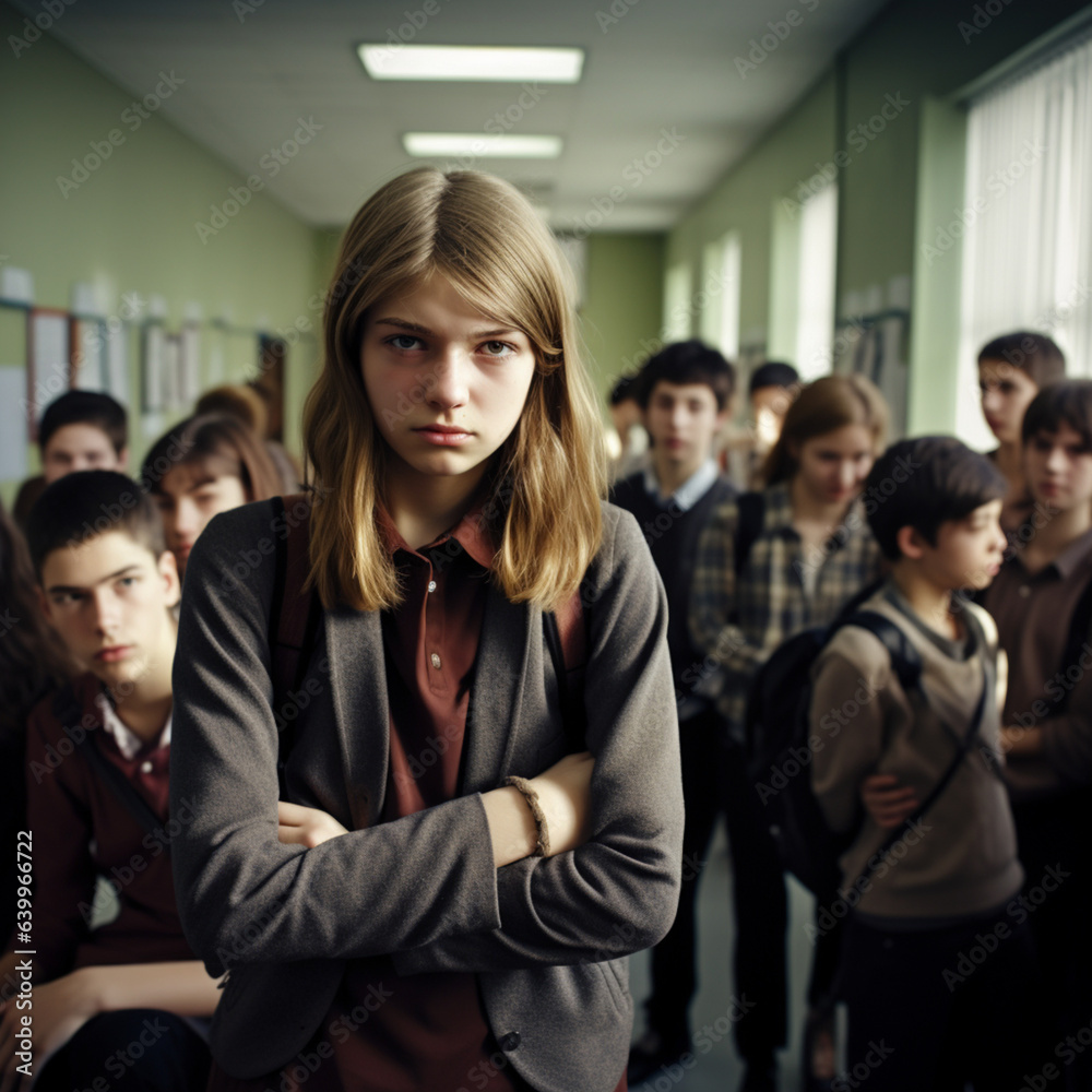 Sad student because he is bullied at school. Sad student because he is bullied at school.