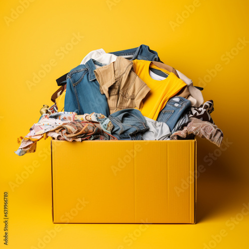 Clothes to donate and recycle.