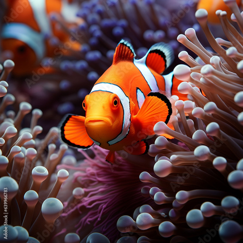 Clown fish on the sea.