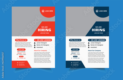 We are hiring flyer design bundle. Job Vacancy Flyer Template or We are hiring flyer template design. Job offer leaflet template. Job vacancy flyer poster template design