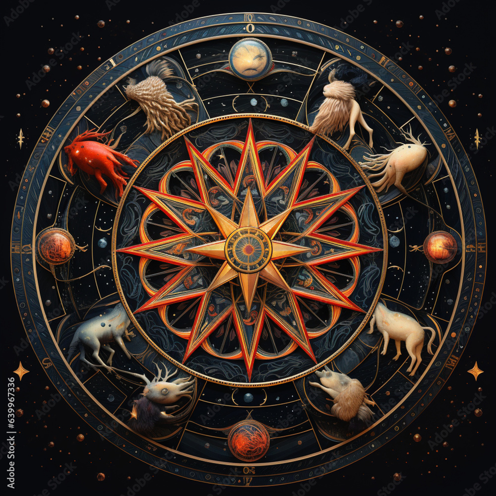 Obraz premium Pisces zodiac sign.