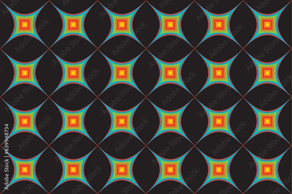 Fototapeta premium Seamless pattern of abstract background with geometric shapes. Abstract geometric ornamental seamless pattern. Design background, vector illustration