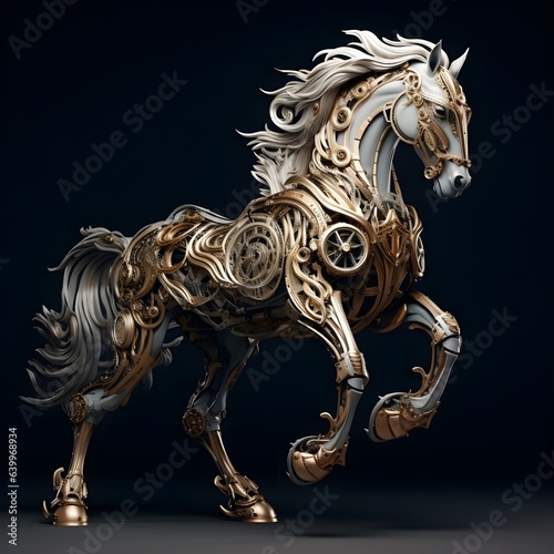 Gold Mechanical Horse 