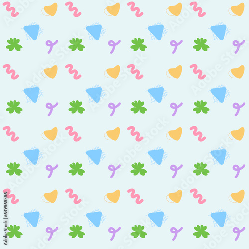 Seamless pattern of cute free form confetti in pastel color background for decoration