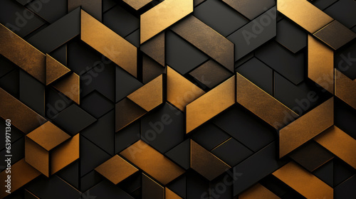 Elegant Gold and Black Geometric Pattern