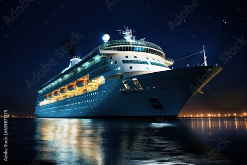 cruise ship on the high seas at night © Оксана Олейник