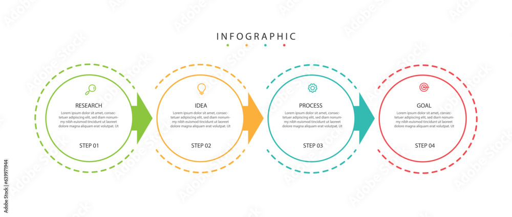 Modern design infographic template element with marketing icons and 4 step, options, and sections. Modern design infographic template element with marketing icons and 4 step, options, and sections.