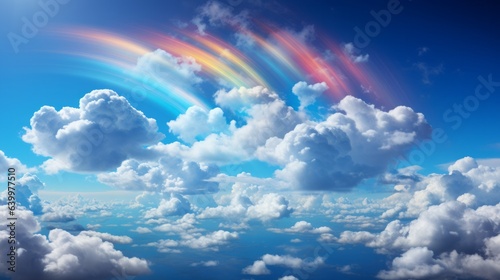 Photorealistic cloudy landscape, rainny, double rainbow, colorfull landscape