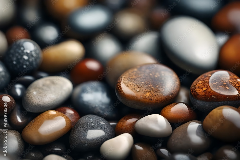 The picture shows small stones at the bottom of the river. It teaches us about the relationship between water and rocks.. Creative resource, AI Generated The picture shows small stones at the bottom of the river. It teaches us about the relationship between water and rocks.. Creative resource, AI Generated
