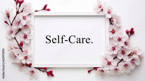 Self-Care Animated Text Title:  Embrace a Meditation Self-Care Journey to Cultivate Mental Health, Wellness, and Inner Peace - Discover the Art of Self-Love, Mindfulness, and Good Stress Relief! photo