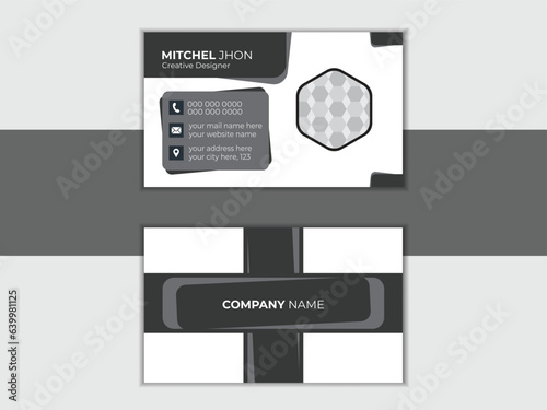 Unique Modern and Clean Professional Business Card Design.