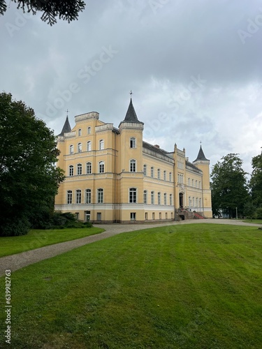 beautiful architectural old building in the form of a castle