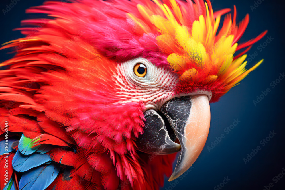 Obraz premium Portrait of a colorful macaw