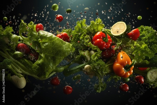 Colorful background with fresh healthy vegetables
