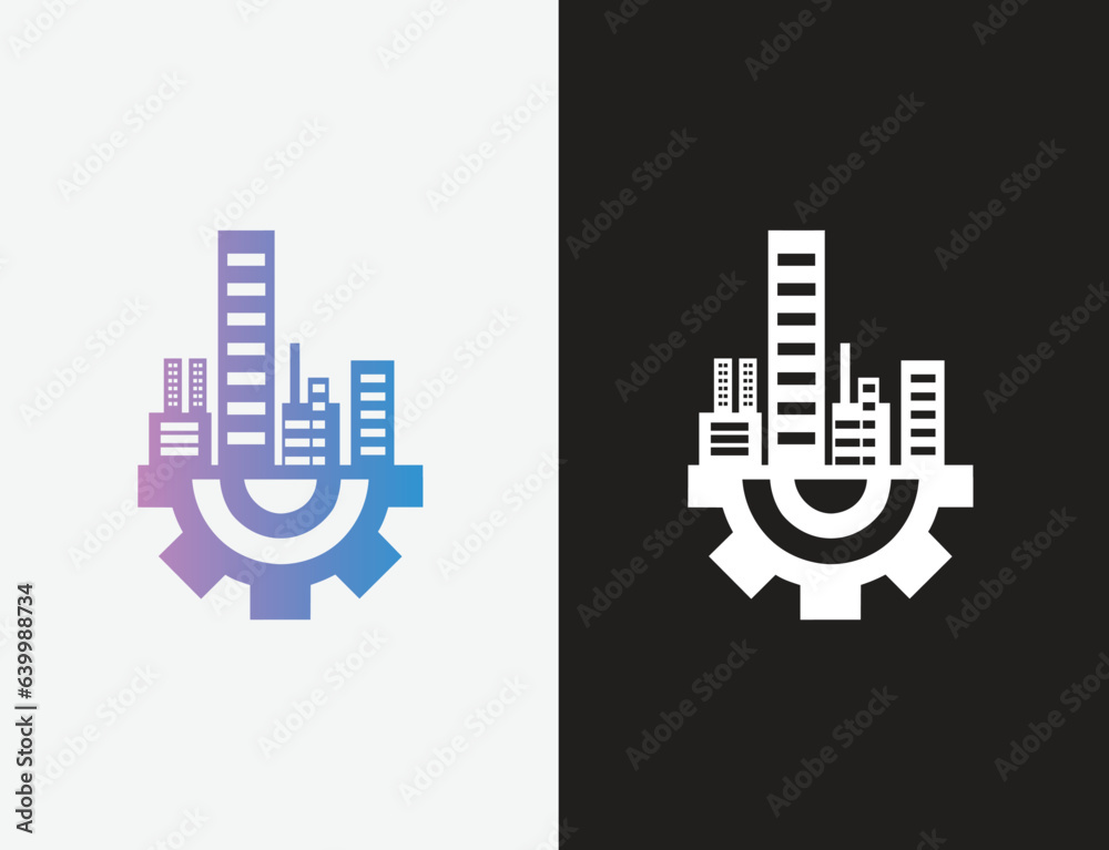 Construction real estate logo vector illustration Construction real estate logo vector illustration