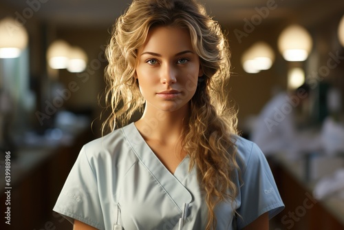 Young beautiful Registered Nurse  future doctor