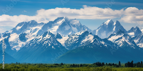 Alaska mountain range wilderness nature landscape snowy mountains wallpaper © Ars Nova