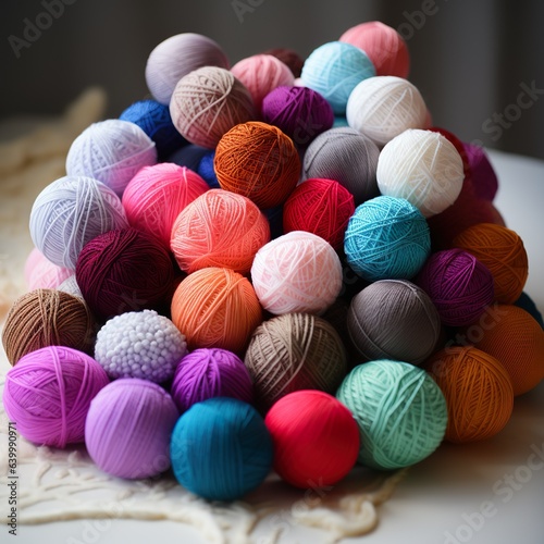 a pile of balls of yarn