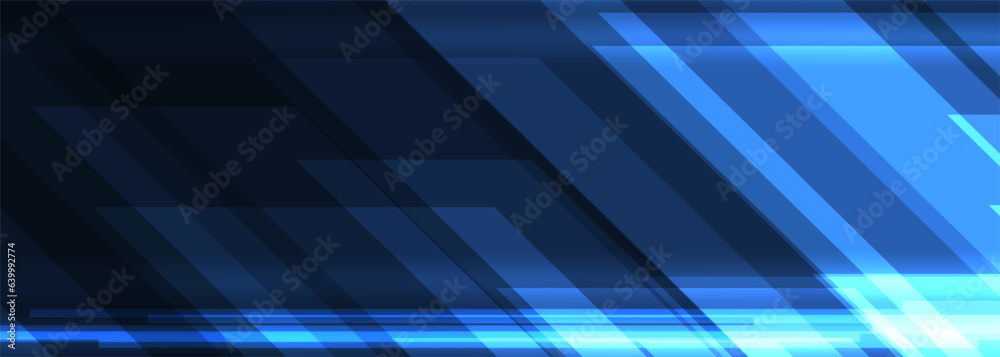 Dark blue technology abstract background with geometric diagonal lines. Vector illustration wide banner Dark blue technology abstract background with geometric diagonal lines. Vector illustration wide banner