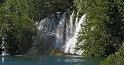 Waterfall  Krka Natural Park  Near Sibenik in Damaltia  Croatia