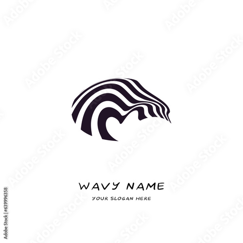 wavy dynamic logo vector illustration
