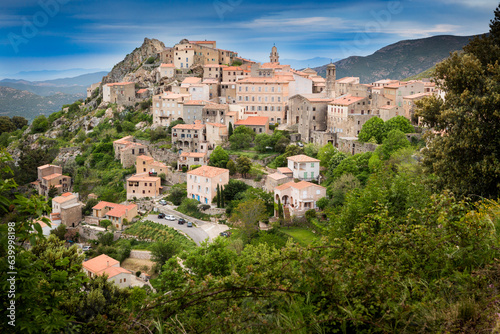 Ancient mountain village of Speloncato in the Balagne region of Corsica island  France
