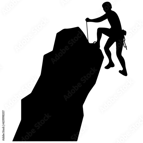 Rock climber silhouette illustration