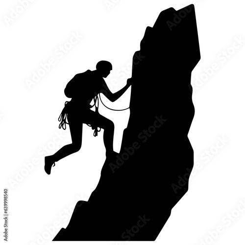 Rock climber silhouette illustration